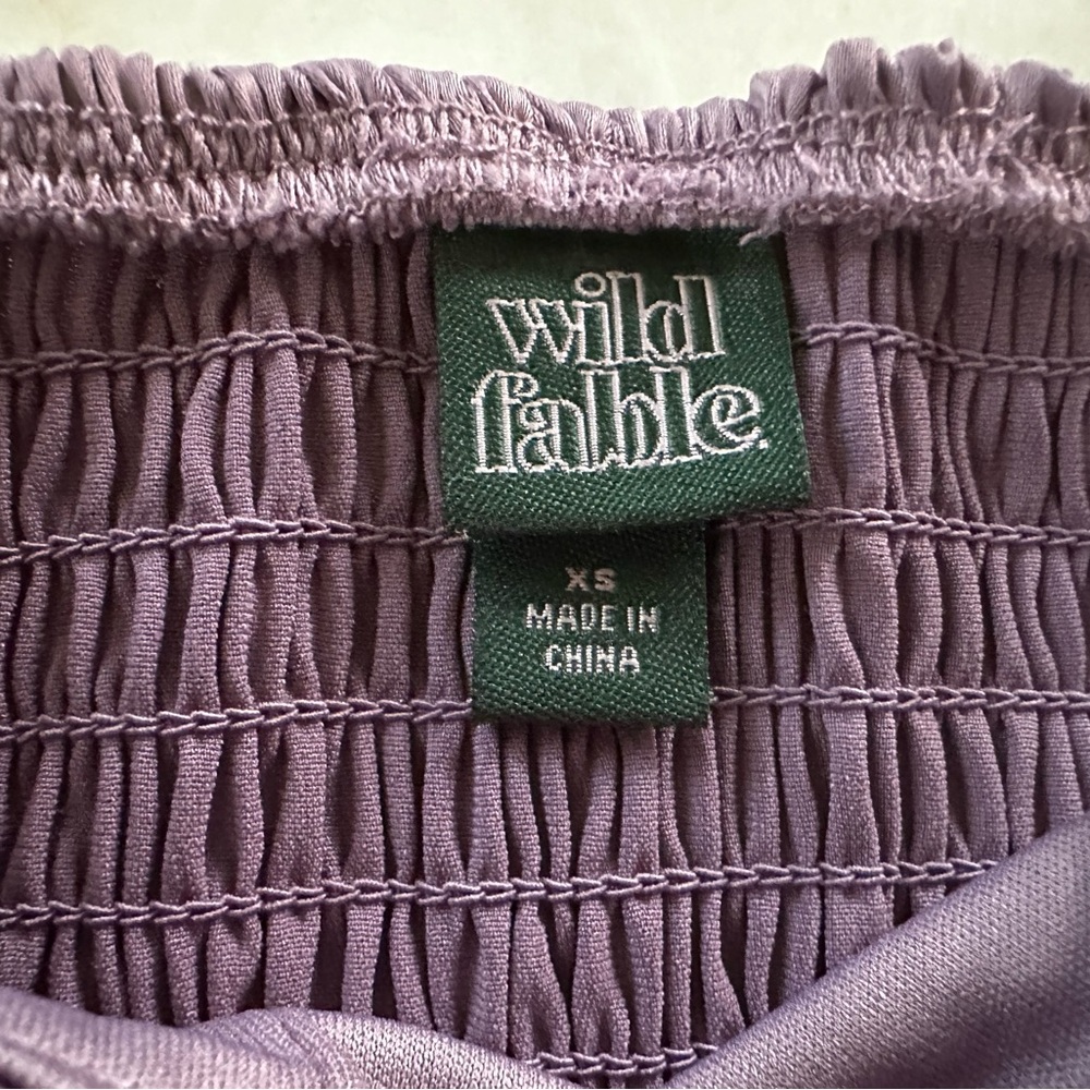 Wild Fable Satin Lavender Crop Top - Picture 3 of 6